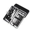 19Pcs Professional Nail Clippers Kit - Stainless Steel Pedicure Set | Complete Grooming Tools for Home & Salon Travel Use,Black view 1