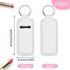 100 Pcs Lip Balm Holder Keychain Neoprene Lipstick Holder Bulk Sublimation Keychain Blanks Portable Protective Lip Gloss Sleeve Pouch For Women Diy Key Ring Travel Purse Backpack view 2