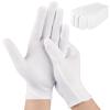 24 Pcs White Cotton Gloves for Dry Hands & Eczema, Moisturizing Sleeping Gloves for Men and Women, Stretchy Breathable Work Glove for Eczema, Jewelry Inspection, Spa view 1