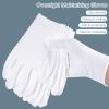 24 Pcs White Cotton Gloves for Dry Hands & Eczema, Moisturizing Sleeping Gloves for Men and Women, Stretchy Breathable Work Glove for Eczema, Jewelry Inspection, Spa view 4