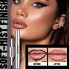 AKARY 2 in 1 Peel Off Lip Gloss Lip Liner, Lightweight Long Lasting Highly Pigmented Matte Non-Drying Non-Stick Cup Lipstain for Daily Lip Makeup (01# Classic Red) view 2