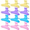 12pcs Butterfly Hair Clips Woman Girl's Hairpins Styling Holding Tools Hair Section Claw Clamps Professional Salon Accessories (multicolour) view 1