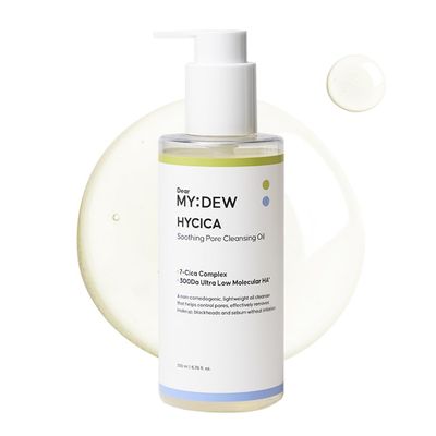 DearMYDEW HYCICA Soothing Pore Cleansing Oil | Non-Comedogenic Makeup Blackhead Remover for Sensitive Skin with 7 CICA & 10 HA, Deep Pore Cleanser, Double Cleansing, Korean Skincare, 6.76 fl oz