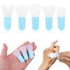 5 PCS Silicone Face Mask Applicator, Mini Makeup Spatula Portable Beauty Tools Set for Facial Mud, Cosmetic Mask, Facial Clay, Eye Cream, Body Lotion, Body Butter, Serum, Blue view 1