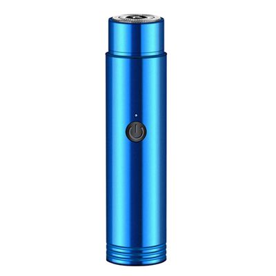 Mini Electric Shaver for Men Portable USB Rechargeable Wet & Dry Use Rotary Electric Shaver for Travel Blue