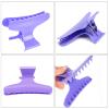 12pcs Butterfly Hair Clips Woman Girl's Hairpins Styling Holding Tools Hair Section Claw Clamps Professional Salon Accessories (Purple) view 3