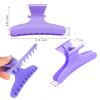 12pcs Butterfly Hair Clips Woman Girl's Hairpins Styling Holding Tools Hair Section Claw Clamps Professional Salon Accessories (Purple) view 4