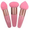 3PCS Applicator, 3 Styles Wet  Dry Large Makeup Sponge with Handle, Soft Elastic Blending Sponge for Makeup view 2