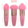 3PCS Applicator, 3 Styles Wet  Dry Large Makeup Sponge with Handle, Soft Elastic Blending Sponge for Makeup view 4