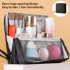 Standing Makeup Bag, 2025 New Multi-Purpose Large Capacity Oxford Cloth Standing Makeup Bag,Portable Toiletry Bag and Stationery Storage Organizer with Compartments (blue) view 3