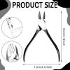 Black Manicure Cuticle Nippers Stainless Steel Cuticle Remover Nippers Rubber Professional Pedicure-Cuticle Remover Tools 4mm Rubber Coated Handle Manicure Tools view 2