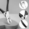 Black Manicure Cuticle Nippers Stainless Steel Cuticle Remover Nippers Rubber Professional Pedicure-Cuticle Remover Tools 4mm Rubber Coated Handle Manicure Tools view 3