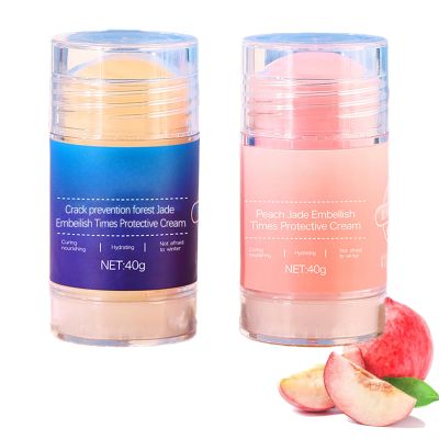 Foot Care Cream Cracked Feet -Anti crack Foot Care protective cream Stick for Dry & Smelly, Remove Dead Skin Softening Feet Stick Roll on (V+Peach)