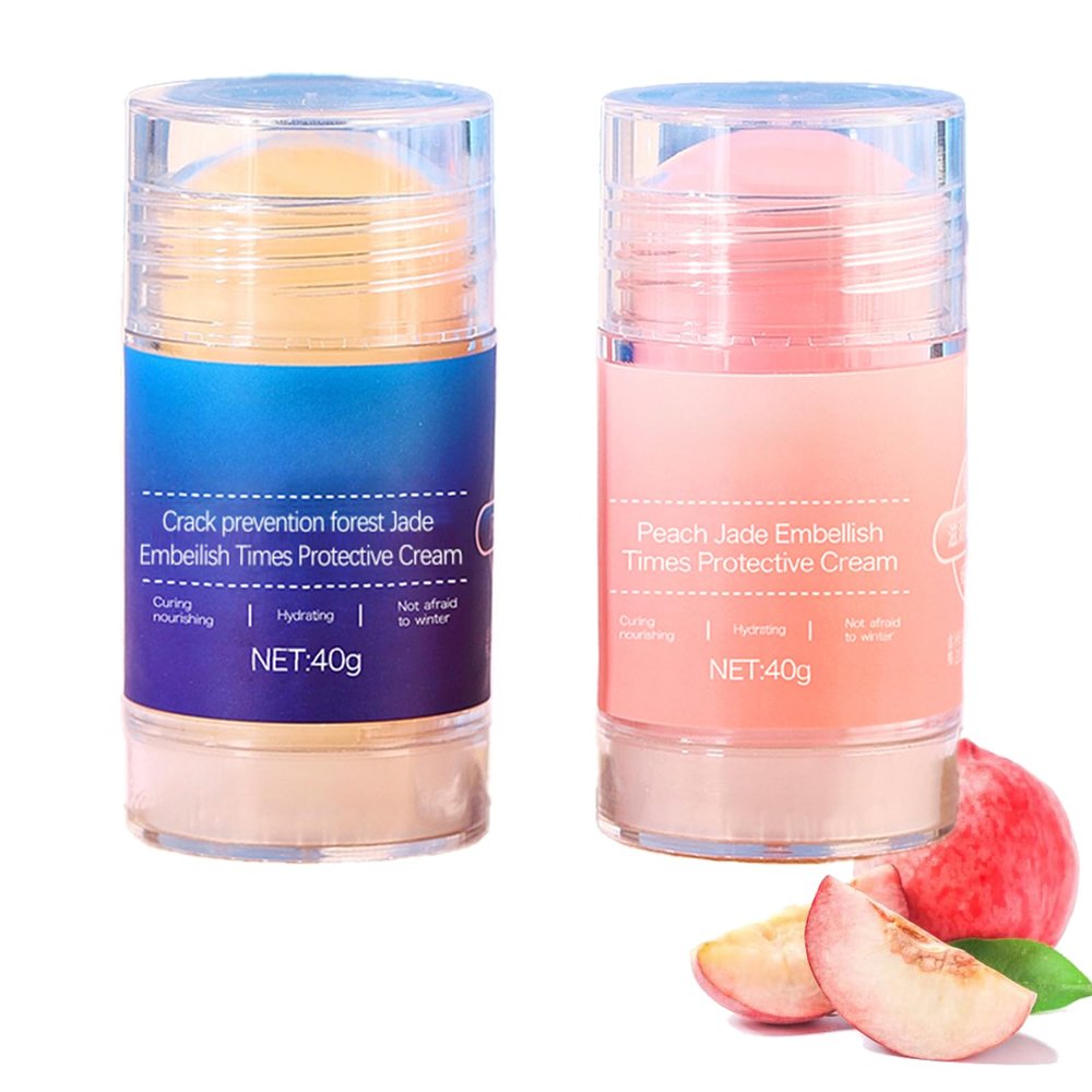 Foot Care Cream Cracked Feet -Anti crack Foot Care protective cream Stick for Dry & Smelly, Remove Dead Skin Softening Feet Stick Roll on (V+Peach)