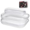 Cosmetic Travel Storage For Office Desk Home Use, Clear Pouches Organizing, 3 Pcs Small Plastic Hard Makeup Cases Set With Zipper view 1