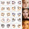10 Sheets Halloween Tattoos for Kids Boy Girls Eyes Face Decorations Halloween Temporary Tattoos Pumpkin Spider Web Bat Tattoos Stickers for Kids Party Makeup Decor Supplies view 1