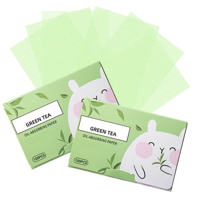 BOROLA Oil Blotting Paper for Face 200 Sheets, Soft Absorbing Pads for Face Shine Control, Portable Oil Absorbing Tissues for All Skin Types, Compact Beauty Accessory for Men & Women(Green)