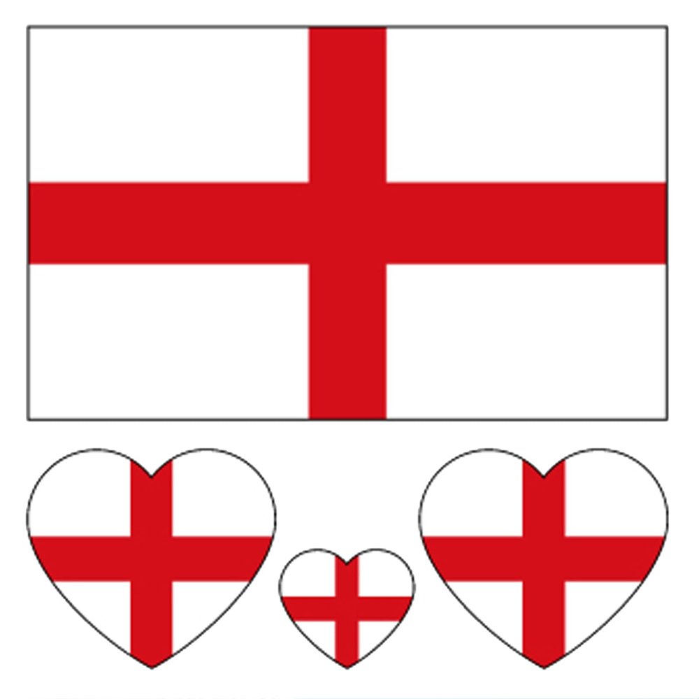 100pc England Flag Tattoo Stickers, 25-Sheet England EG National Flags Face Temporary Tattoo Adult, Patriotic Small English Flag Fake Tattoo for Men Women Party Decoration