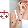 100pc England Flag Tattoo Stickers, 25-Sheet England EG National Flags Face Temporary Tattoo Adult, Patriotic Small English Flag Fake Tattoo for Men Women Party Decoration view 4