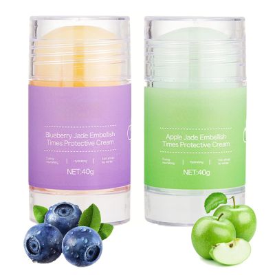Foot Care Cream Cracked Feet -Anti crack Foot Care protective cream Stick for Dry & Smelly, Remove Dead Skin Softening Feet Stick Roll on (Blueberries + Apple)