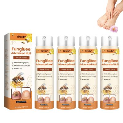 2025 New FungiBee Advanced Nail Repair Spray, Professional Bee Venom Nail Soothing Spray, Nail Care spray, nail Care Safely and Gently (4PCS)