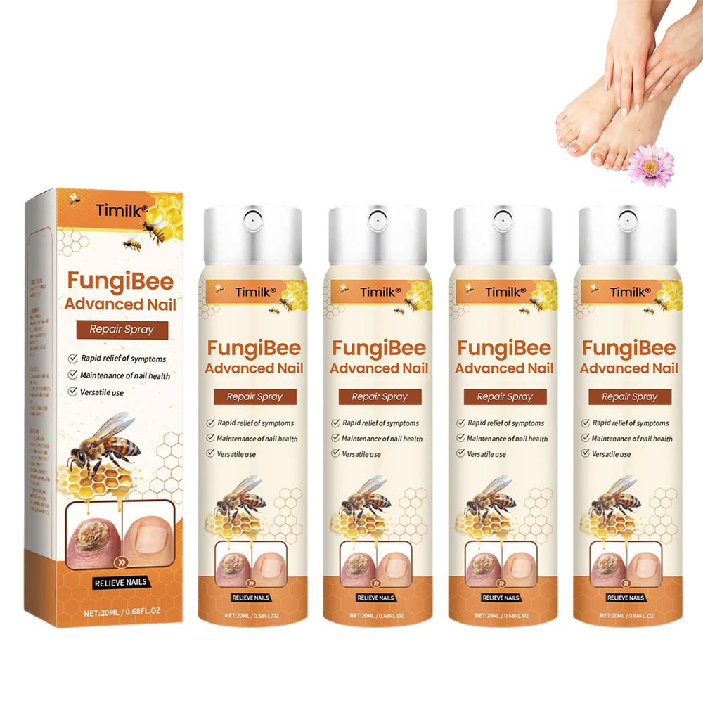 2025 New FungiBee Advanced Nail Repair Spray, Professional Bee Venom Nail Soothing Spray, Nail Care spray, nail Care Safely and Gently (4PCS)