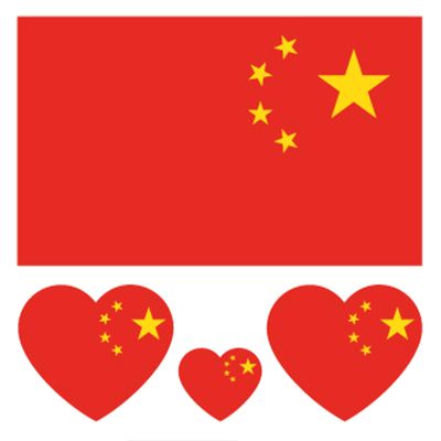 100pc China Flag Tattoo Stickers, 25-Sheet Chinese CN National Flags Face Temporary Tattoo Adult, Patriotic Small China Flag Fake Tattoo for Men Women Party Decoration