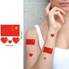 100pc China Flag Tattoo Stickers, 25-Sheet Chinese CN National Flags Face Temporary Tattoo Adult, Patriotic Small China Flag Fake Tattoo for Men Women Party Decoration view 4