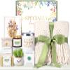 Get Well Soon Care Package for Women, Unique Birthday Gifts for Women, Thank You, Get Well, Sympathy Gift Baskets Spa Gifts Inspirational Friendship After Surgery Gift Blanket, Box for Her Grandma view 1