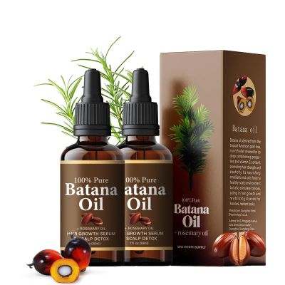 Batana Oil with Rosemary for Hair Growth,100% Organic Batana Oil with Rosemary,for All Hair Types (2pcs)