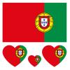 100pc Portugal Flag Tattoo Stickers, 25-Sheet PT Portuguesel National Flags Face Temporary Tattoo Adult, Patriotic Small Portugal Flag Fake Tattoo for Men Women Party Decoration view 1