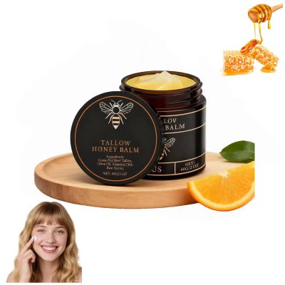 2026New Beef Tallow for SkinOrganic Grass-Fed Beef Tallow Balm with Raw Honey, Natural Soothing MoisturizingFace & Body60g/2OZ