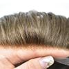 SINGA HAIR Fine Mono Toupee for Men Hairpiece Real Human Hair Lace Front Mens Toupee Hair Replacement System for Men Hairpieces Bleached Knot #6 Light Brown 8X10 120% Density view 4
