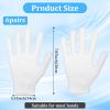 6Pairs White Cotton Gloves for Eczema Dry Hands Sleeping, Moisturizing Gloves Overnight Premium White Glove for Women & Men Eczema Lotion Coin Jewelry Silver Serving Inspection view 2
