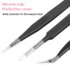 3Pcs Needle Nose Tweezers Set, Stainless Steel Fine Point Tweezers, Precision Anti Static ESD Safe, Curved Needle Nose Tweezer for Electronics Repair, Model Building, Craft, Jewelry, Laboratory Work view 3
