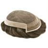 Hair Wonders Mens Toupee Human Hair Piece For Men Swiss Lace Hair System for Men Hairpiece Poly Coated Mens Hairpieces Protesis Capilar 6X9-80% light density 5# MEDIUM LIGHT BROWN view 3