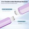 Blackhead Remover Tool Face Scrubber: PETYDOOT Double-Headed Face Spatula Skin Scrubber, Nose Pore Cleaner Blackhead Remover for Facial Deep Cleansing Skin Care Tool for Men & Women(Purple) view 3
