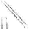 2 PCS Silver 2 in 1 Lash Lift Tools with Comb, Eyelash Separator Tool Eyelash Lift Tool Stainless Steel Metal Lash Perm Lifts Rods Lashs Lifts Rods with Separating Comb for Lashs Extensions Supplies view 1