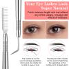 2 PCS Silver 2 in 1 Lash Lift Tools with Comb, Eyelash Separator Tool Eyelash Lift Tool Stainless Steel Metal Lash Perm Lifts Rods Lashs Lifts Rods with Separating Comb for Lashs Extensions Supplies view 3