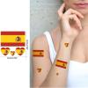 100pc Spain Flag Tattoo Stickers, 25-Sheet SP Spanish National Flags Face Temporary Tattoo Adult, Patriotic Small Espana Flag Fake Tattoo for Men Women Party Decoration view 4
