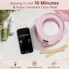 Lifestance Waxing Kit for Women & Men - L3 Blush Metropolis Digital Warmer, Silicone Wax Pot Liner, Hair Removal with 14.1oz Hard Wax Beads & Oil Spray, Professional for Home Brazilian Bikini Face Leg view 2