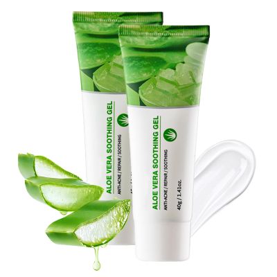 2Pcs Pure Aloe Vera Gel for Relief, Organic Natural Aloe Vera Gel Moisturizer for Face,Hair, Soothing Cooling Gels After Care Natural Facial Moisturizer for All Skin Types 2.82 Fl Oz