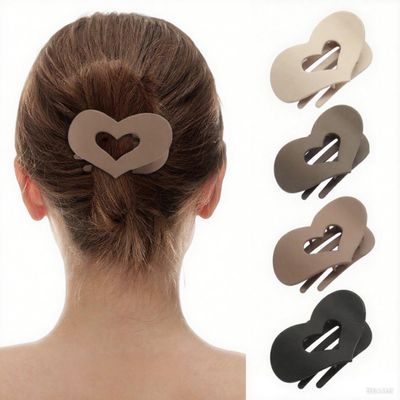 B.PHNE Flat Hair Claw Clips for Women,Matte Medium Hair Clips for Thick & Thin Hair- Comfortable Everyday Use for Office, Yoga, Party & Casual Styling (4PCS D)