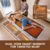 Bearhug Massage Table Warmer Heating Pad 30 x 71, Dark Grey Sherpa Wool Dual-Zone Heating Pad with 1-9 Hours Timer & 10 Heating Levels, LED Controller, Machine Washable view 2