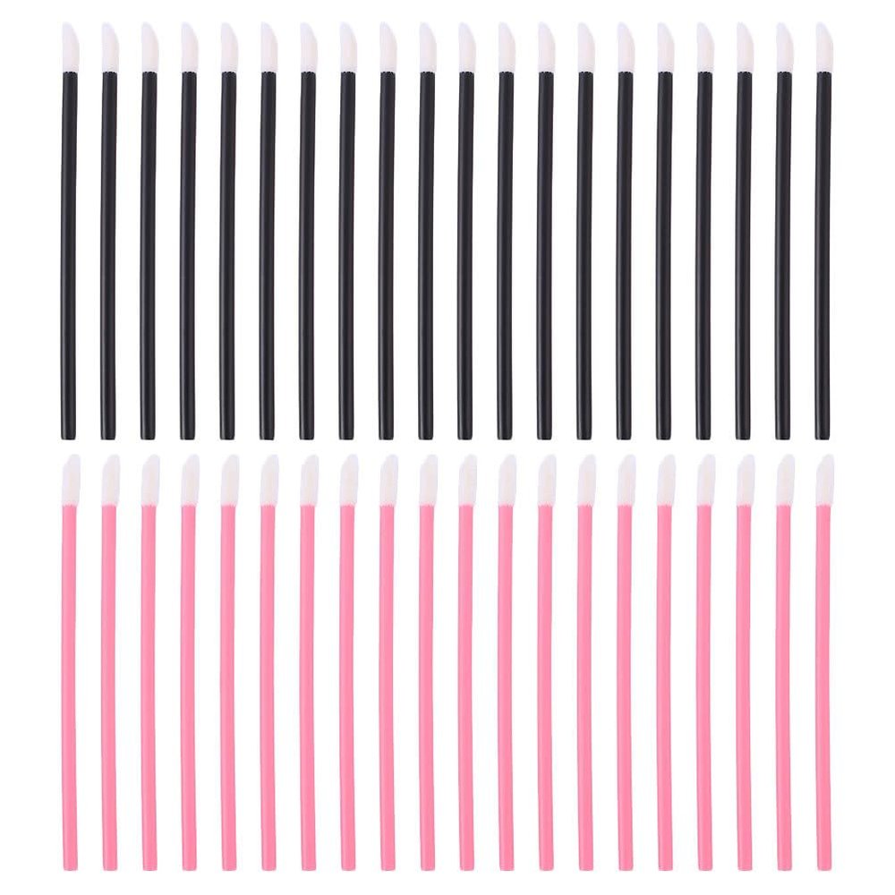 BESTonZON 400pcs Disposable Lip Wands Lip Brushes Lipstick Gloss Applicators Lint Free Balms Concealer Makeup Applicator Brush Beauty Tool