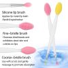 3 Pcs Lip Scrub Brush - Dual-Ended Silicone Lip Exfoliator & Applicator Tool for Soft Lips, 3-in-1 Silicone Lip Scrub Tool, Lips Mask Applicator, Gentle Exfoliation & Precise Application view 3