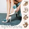 Bethynas Fabric Rose Flower Shoes Clips Lady Elegant High Heel Sandals Removable Floral Shoes Buckle Clips Charm Diy Shoes Decoration for Women (Peach Pink) view 4