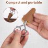 3.9 Stainless Steel Beauty Scissor, Multi-Purpose Eyebrow Scissors, Small Scissors Beauty for Women Men, Precision Grooming Mini Eyebrow Scissor for Hair, Eyebrows, Beards, Nose with PU Sheath view 4