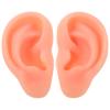 Cabilock 1 Pair Silicone Ear Model Flexible Model Fake Ear Mold Piercing Practice Realistic Fake Body Parts for Jewelry Earring Display and Training view 1