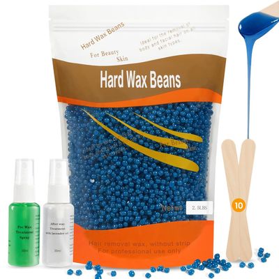 2.5lb Hard Wax Beads, Wax Beans for Hair Removal, Waxing Beads for Sensitive Skin, Hair Removal Kit